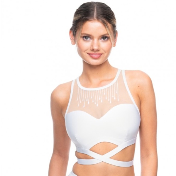 bandurska set pole dance bianco sexy