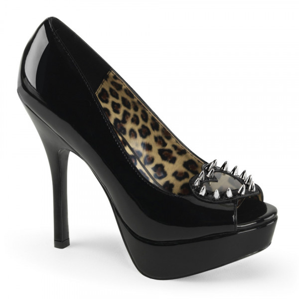 Decolteè gotich Demonia PIXIE-17 Blk Pat-Pvc - 37
