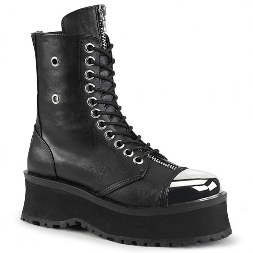 Demonia Cult GRAVEDIGGER-10 Blk Vegan Leather