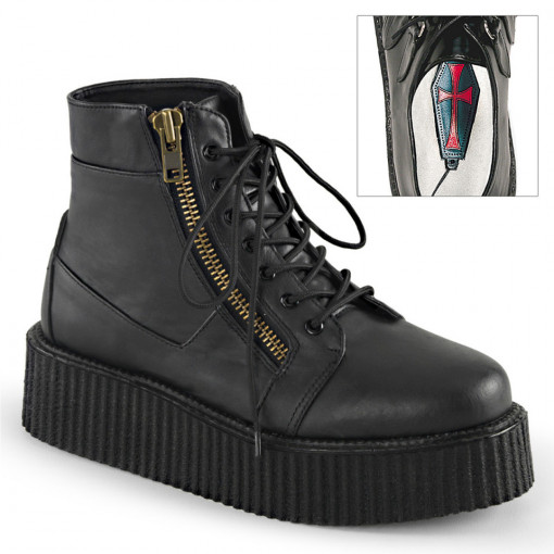Demonia V-CREEPER-571 Blk Vegan Leather