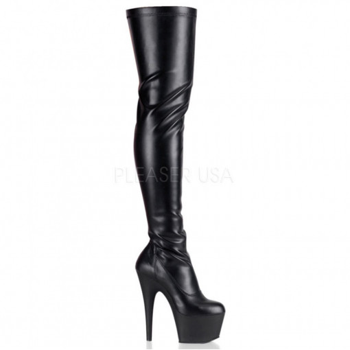 Pleaser ADORE-3000 Blk Str Faux Leather/Blk Matte