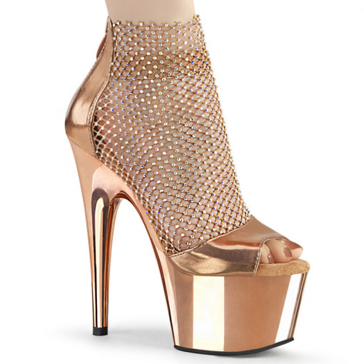 Pleaser ADORE-765RM R.Gold Metallic Pu-RS Mesh/R.Gold Chrome