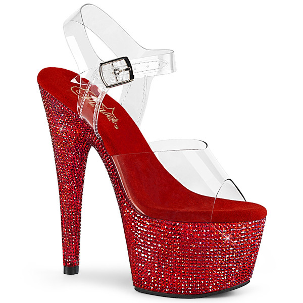 Pleaser BEJEWELED-708DM Clr/Red RS