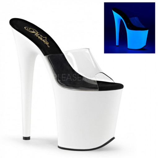 Pleaser FLAMINGO-801UV Clr/Neon Wht