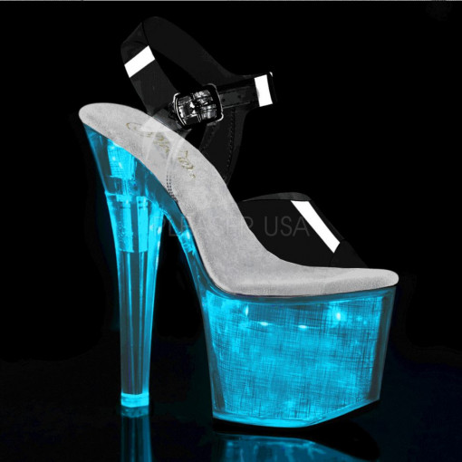 Pleaser FLASHDANCE-708CH Clr/Slv Hologram
