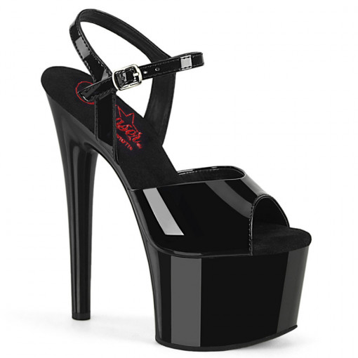 Pleaser PASSION-709 Blk Pat/Blk Subito 36