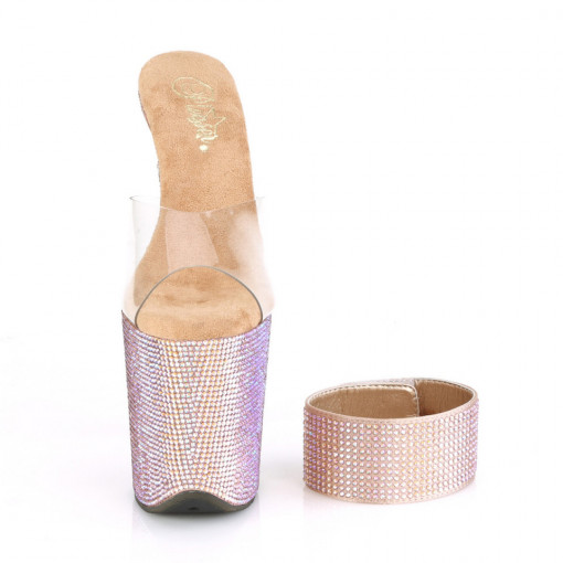 Sandali Pleaser BEJEWELED-812RS Clr/Rose Gold Multi RS