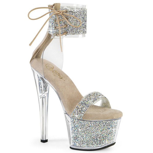 Pleaser SKY-327RSI Slv Multi RS-Nude/Slv RS
