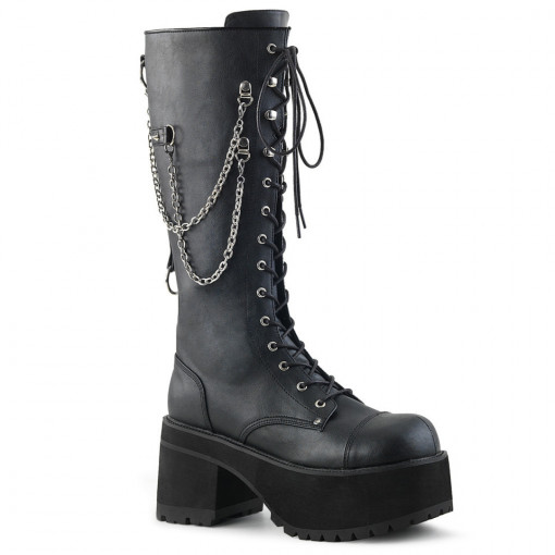 Demonia Cult RANGER-303 Blk Faux Leather