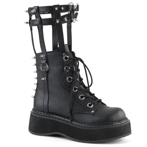 Demonia EMILY-357 Blk Vegan Leather