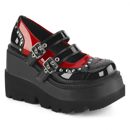 Demonia SHAKER-27 Blk-Red Pat