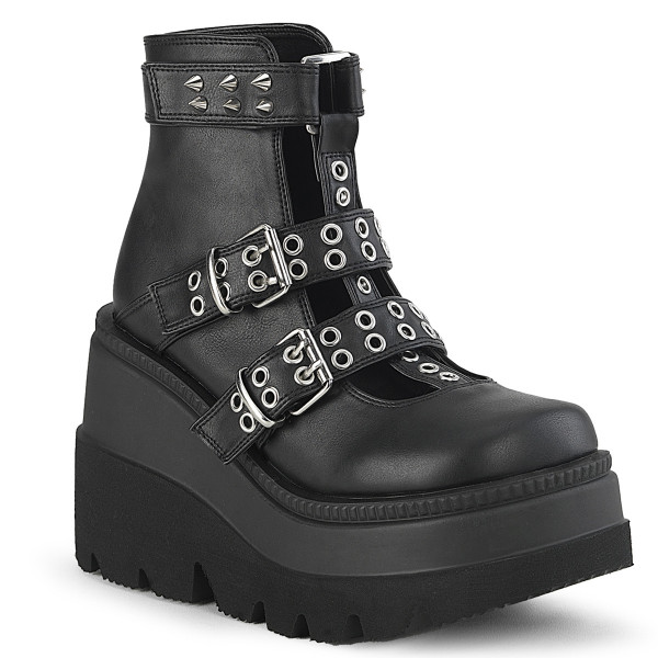 Demonia SHAKER-62 Blk Vegan Leather