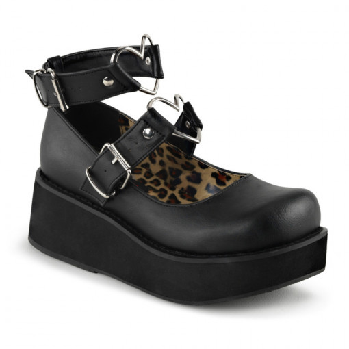 Demonia SPRITE-02 Blk Vegan Leather