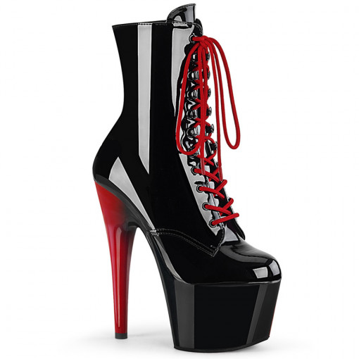 Pleaser ADORE-1020 Blk Pat/Blk-Red
