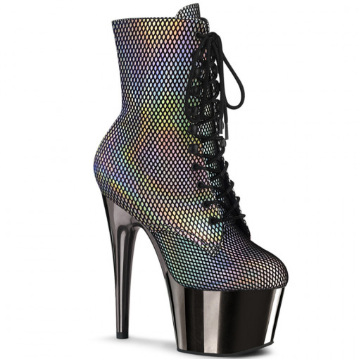 Pleaser ADORE-1020HFN Slv Holo/Pewter Chrome