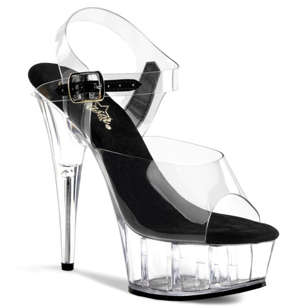 Pleaser DELIGHT-608 Clr-Blk/Clr