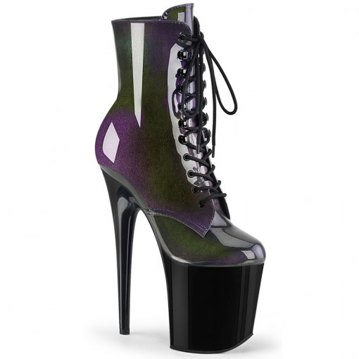 Pleaser FLAMINGO-1020SHG Purple-Olive/Blk