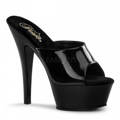 Pleaser KISS-201 Blk Pat/Blk