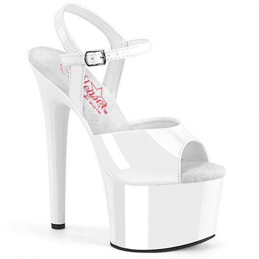 Pleaser PASSION-709 Wht Pat/Wht