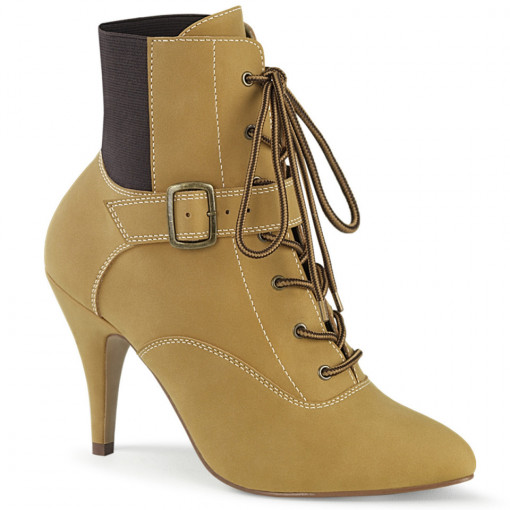 Pleaser Pink Label DREAM-1022 Tan Fuax Nubuck Leather