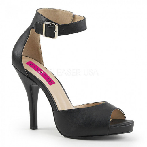 Pleaser Pink Label EVE-02 Blk Faux Leather