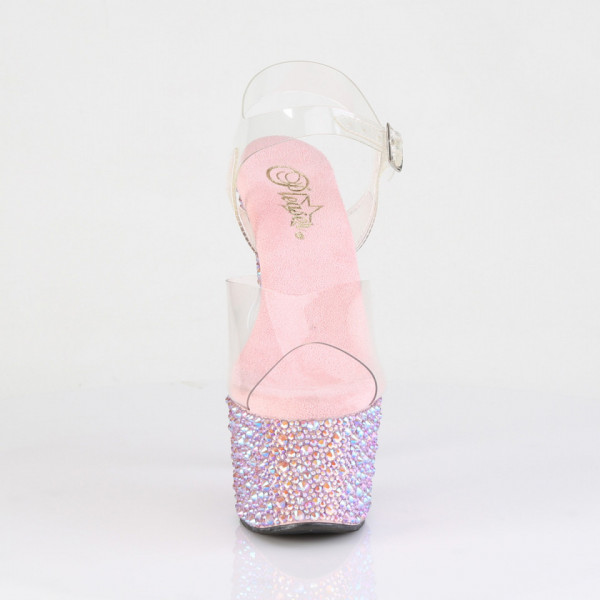 Sandali Exotic Pleaser BEJEWELED-708MS Clr/B. Pink Multi RS