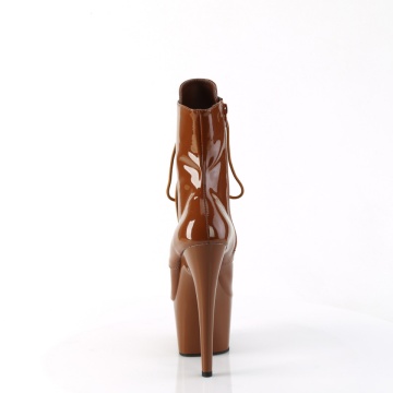 Stivaletti Pleaser ADORE-1020 Caramel Pat/Caramel