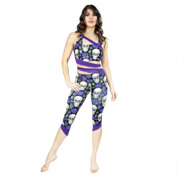 Completo TOP + SHORT Wink Skull stampato S