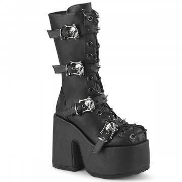 Demonia Cult CAMEL-115 Blk Vegan Leather