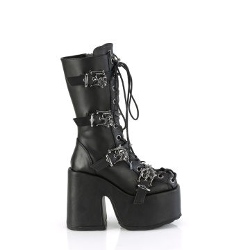 Demonia Cult CAMEL-115 Blk Vegan Leather