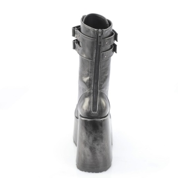 Demonia Cult CAMEL-250 Blk-Silver Rub-Off Vegan Leather - Img 2