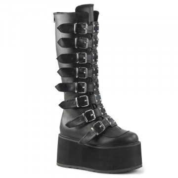 Demonia Cult DAMNED-318 Blk Vegan Leather