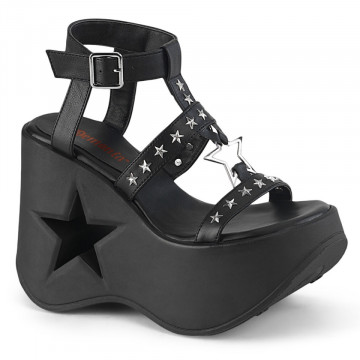 Demonia Cult DYNAMITE-12 Blk Vegan Leather