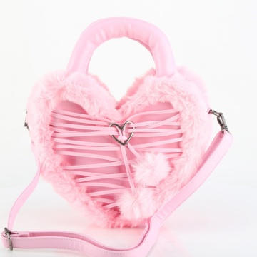 Demonia Cult HB-631 B. PINK VEGAN LEATHER-FAUX FUR 24-48 ore