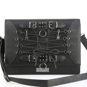 Demonia Cult HB-661 Blk Vegan Leather
