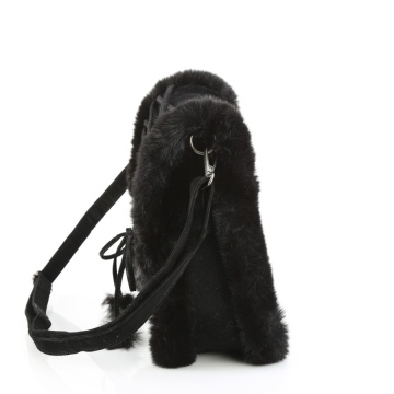Demonia Cult HB-663 BLK FAUX SUEDE-FAUX FUR - Img 2