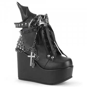 Demonia Cult POISON-107 Blk Vegan Leather