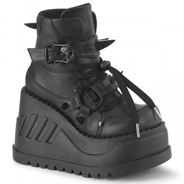 Demonia Cult STOMP-60 Blk Vegan Leather