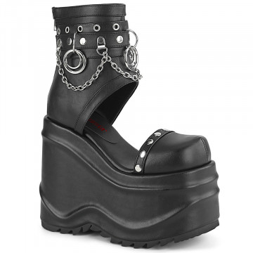Demonia Cult WAVE-22 Blk Vegan Leather