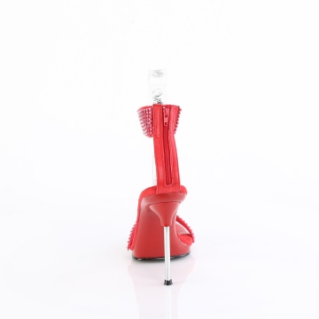 Fabulicious CHIC-40 Red Faux Leather-RS/Red