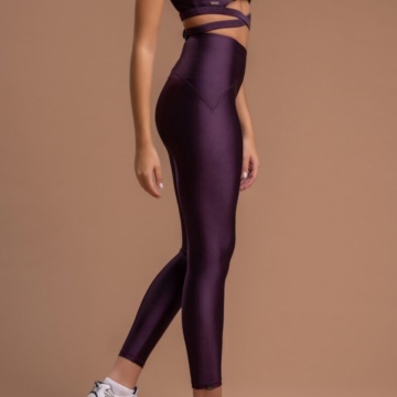 Maroon leggings donna active sport