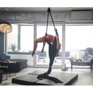 LUPIT Tessuto Aerial SILK da 7 MT Nero - Certificati R.E.A.C.H. medium stretch