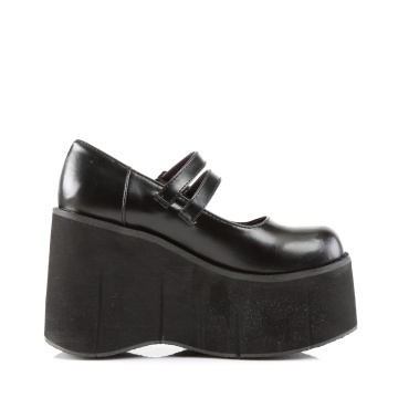 Mary jane Demonia Cult KERA 08 pelle vegan nero