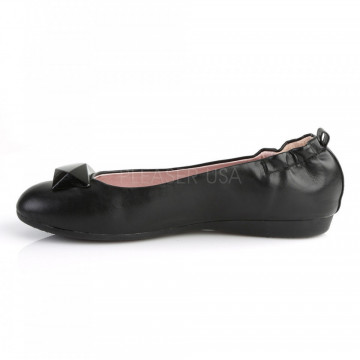 Pin Up Couture OLIVE-08 Blk Faux Leather
