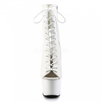 Pleaser ADORE-1016 Wht Faux Leather/Wht