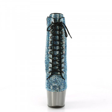 Pleaser ADORE-1020CHRS Turquoise Multi RS/Pewter Chrome