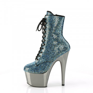 Pleaser ADORE-1020CHRS Turquoise Multi RS/Pewter Chrome