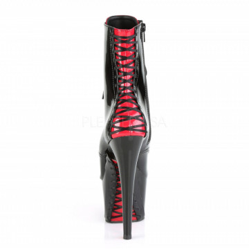 Pleaser ADORE-1020FH Blk-Red Pat/Blk-Red
