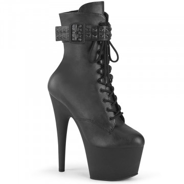 Pleaser ADORE-1020STR Blk Faux Leather/Blk Matte