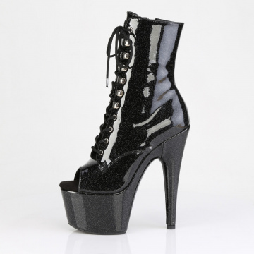 Pleaser ADORE-1021GP Blk Glitter Pat/M